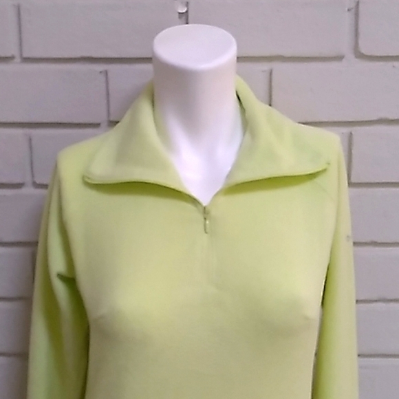 Columbia Quarter Zip Yellow Fleece Pullover. Size XS - Picture 2 of 9